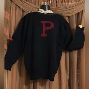 W.H. BRINE Vintage Letterman Wool Sweater- M/L